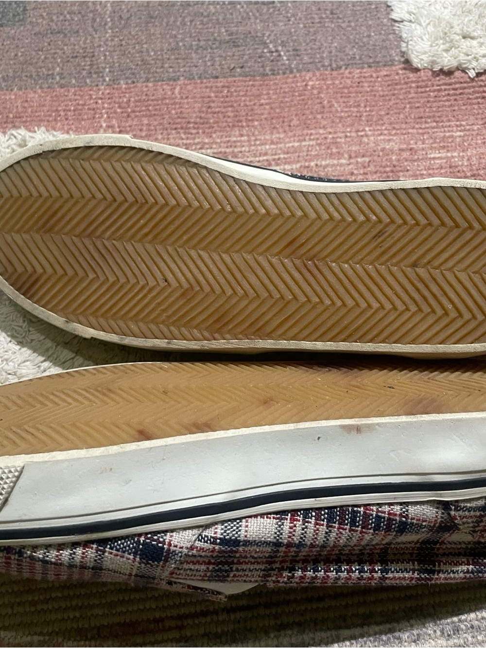Authentic Isabel Marant Toile Plaid Canvas Slip-On Boat Sneakers Shoes 7.5 View 5